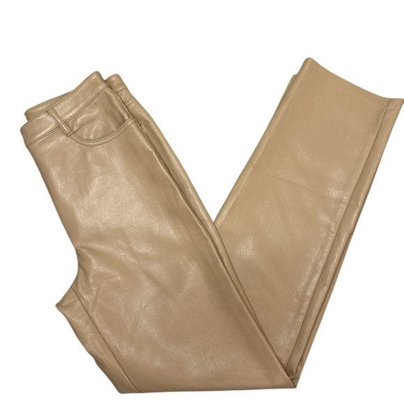 Wilfred Denim - Wilfred Tan Faux buttery soft Vegan Leather Pants‎ Size 4
